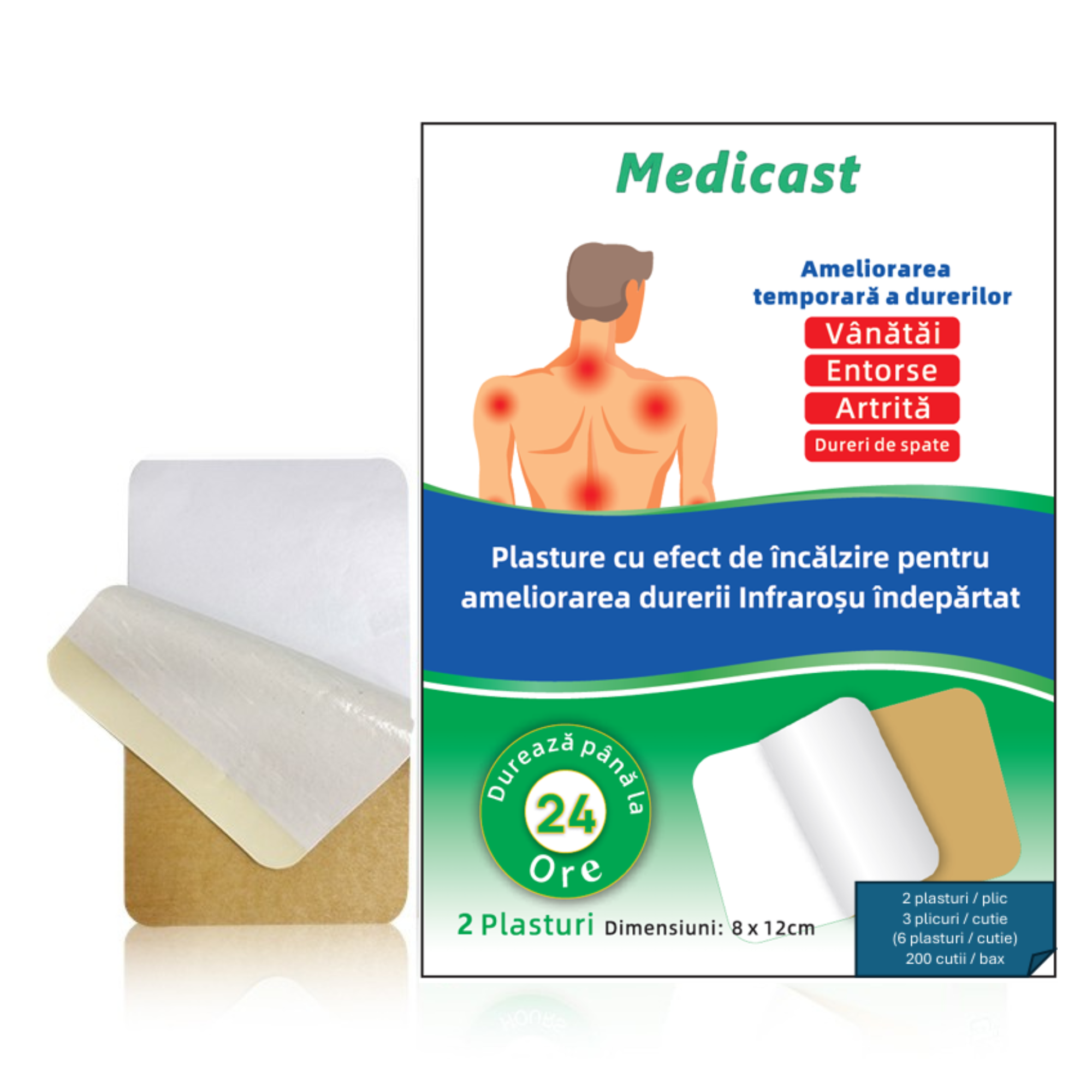 Plasture cu Infraroșu – Căldură profundă. Relaxare avansată - forma dreptunghiulara
